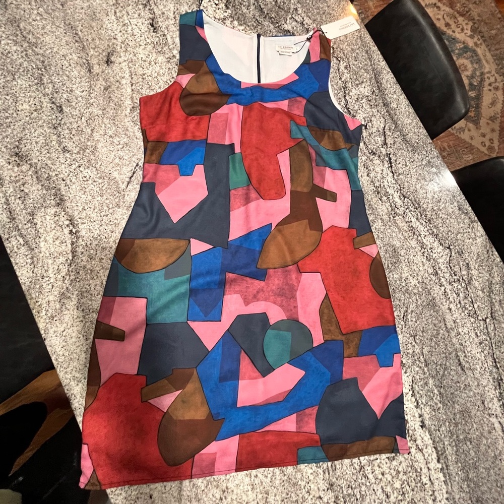 Fun Color Print Dress- Brand Molly Bracken